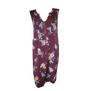 Torrid Dress Womens Plus Size 1 Purple Mini Challis Zip-Front Shirt Dress Floral